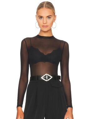 NWT - Stay Simple Mesh Bodysuit in Black
- Undress Code
